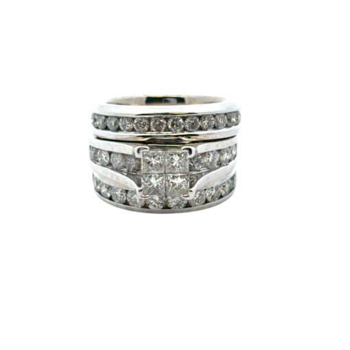 3 Row Diamond Ring