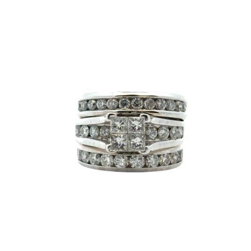 3 Row Diamond Ring