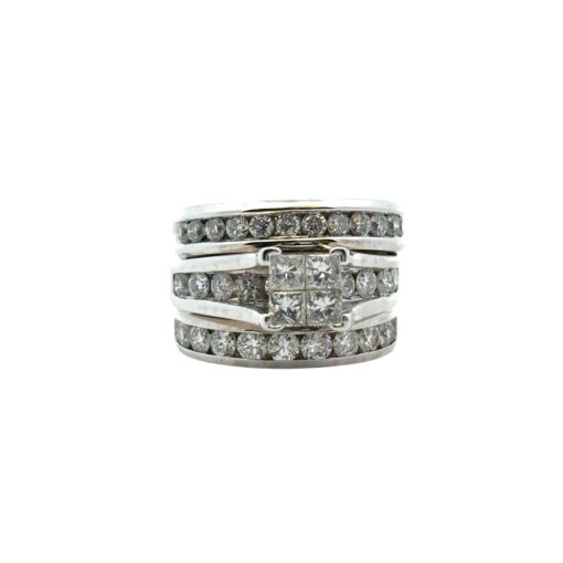 3 Row Diamond Ring