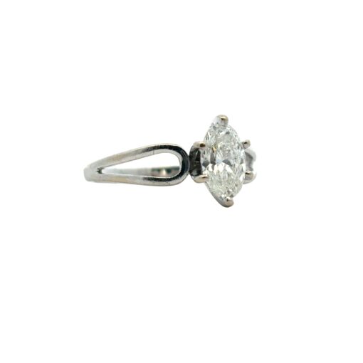 14k White Gold approx. 0.75 ct Natural Marquise Diamond Ring - Image 4