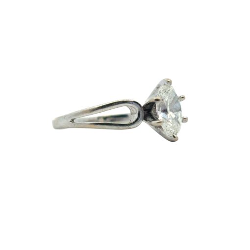 14k White Gold approx. 0.75 ct Natural Marquise Diamond Ring - Image 5