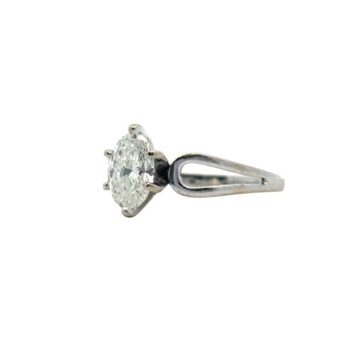 14k White Gold approx. 0.75 ct Natural Marquise Diamond Ring - Image 10