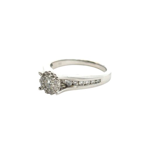 14k White Gold 0.33ct Natural Round Diamond Engagement Ring - Image 4
