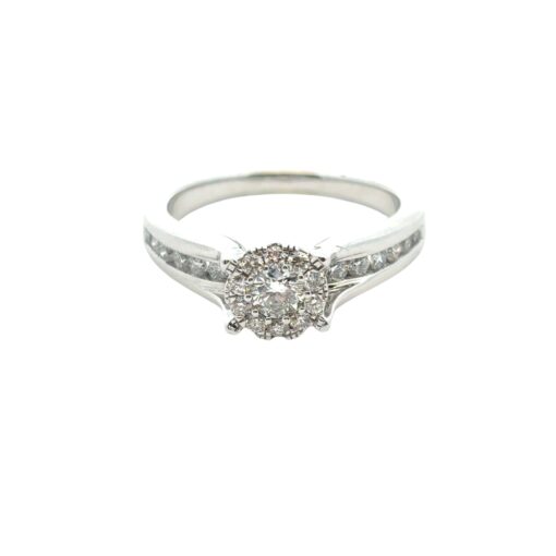 14k White Gold 0.33ct Natural Round Diamond Engagement Ring - Image 5