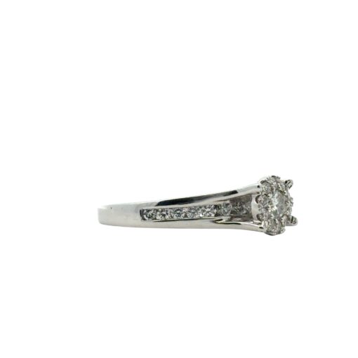 14k White Gold 0.33ct Natural Round Diamond Engagement Ring - Image 9