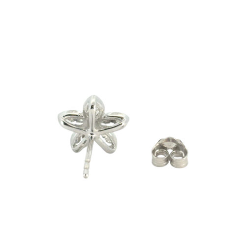 Diamond Flower Stud Earrings