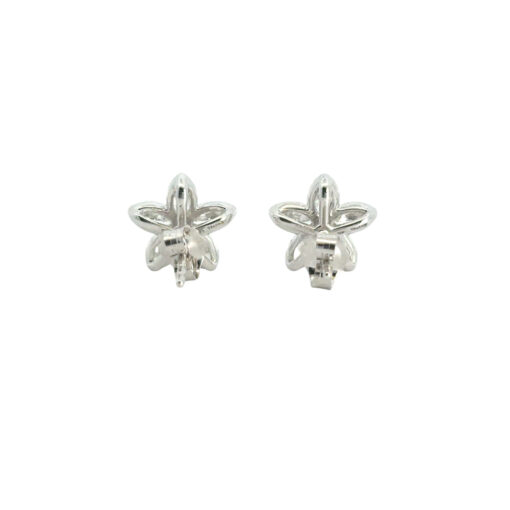 Diamond Flower Stud Earrings