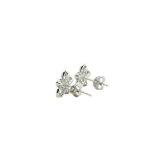 Diamond Flower Stud Earrings