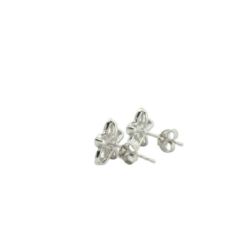 Diamond Flower Stud Earrings