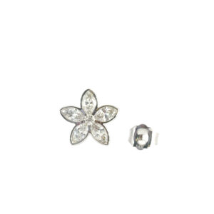 Diamond Flower Stud Earrings