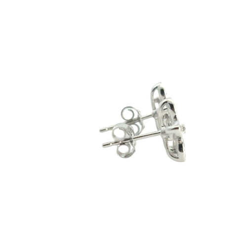 Diamond Flower Stud Earrings
