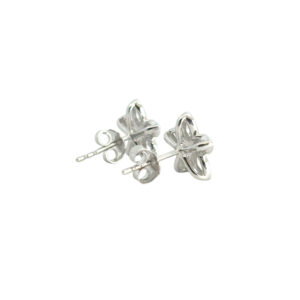Diamond Flower Stud Earrings