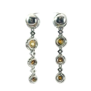 Diamond Platinum Dangle Earrings