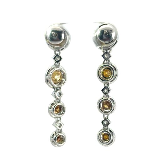 Diamond Platinum Dangle Earrings