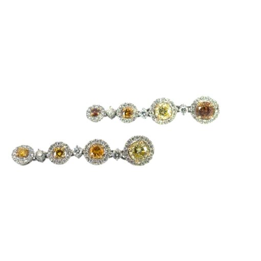Diamond Platinum Dangle Earrings