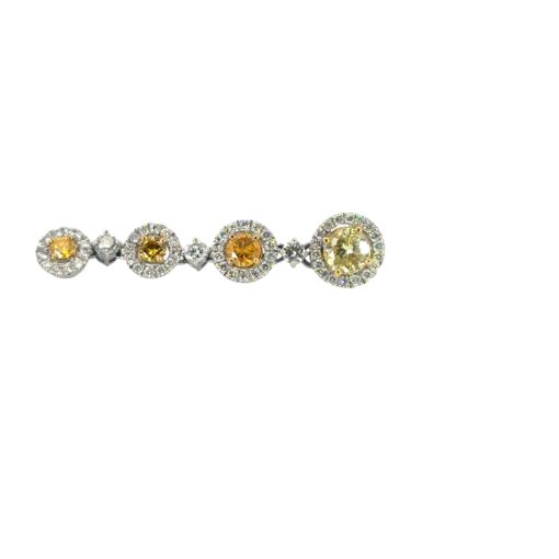 Diamond Platinum Dangle Earrings