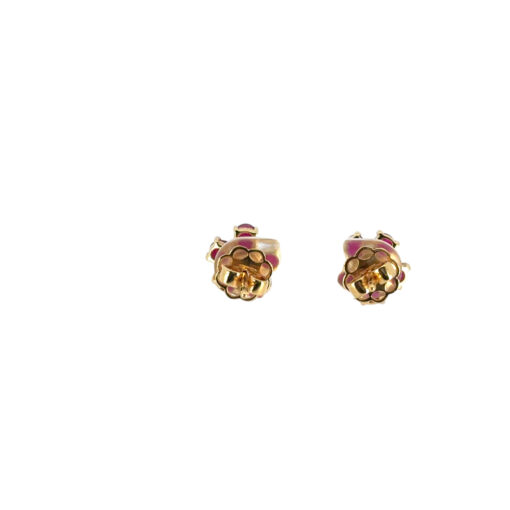 Ruby Diamond Flower Earrings
