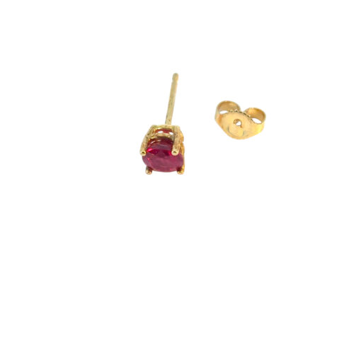 Gold Ruby Earring Studs