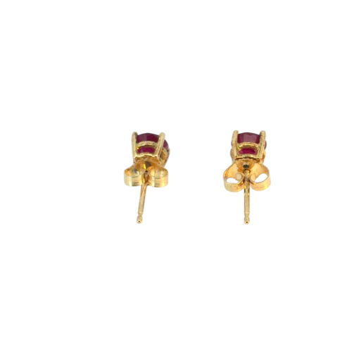 Gold Ruby Earring Studs