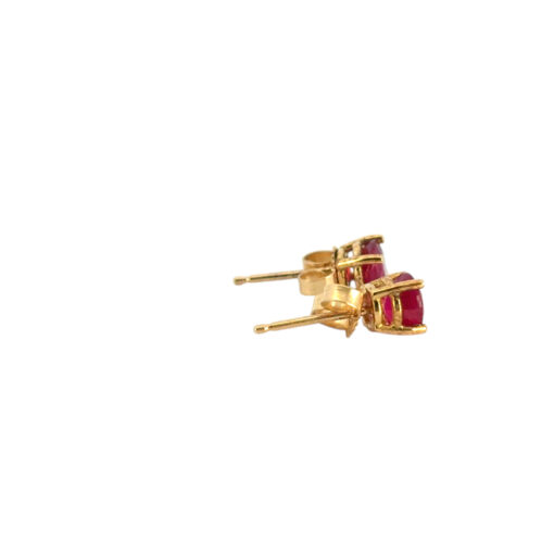 Gold Ruby Earring Studs