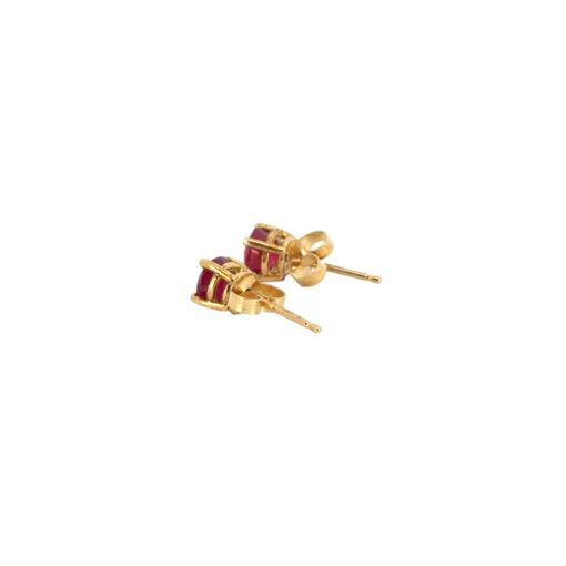 Gold Ruby Earring Studs
