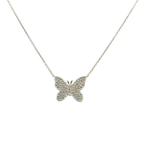 Natural Diamond Butterfly Necklace