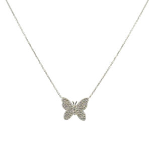 Natural Diamond Butterfly Necklace