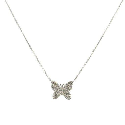 Natural Diamond Butterfly Necklace