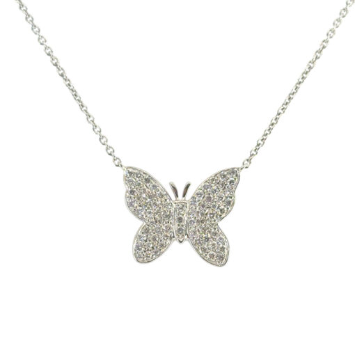 Natural Diamond Butterfly Necklace