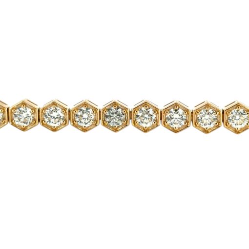 Hexagon Diamond Tennis Bracelet