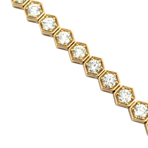 Hexagon Diamond Tennis Bracelet