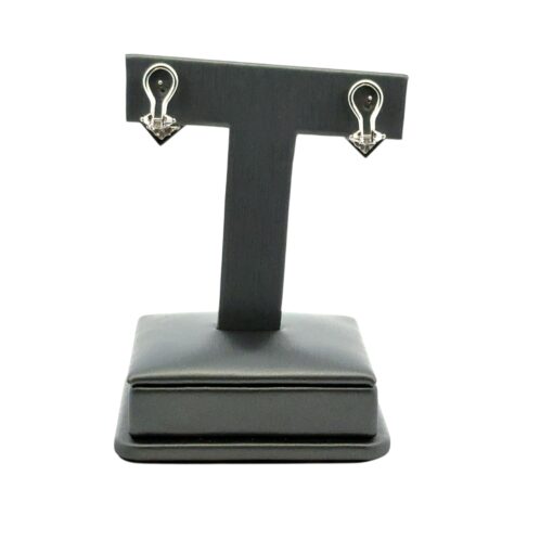 18k White Gold Rhombus approx. 0.82ctw Square Diamond Earrings - Image 7