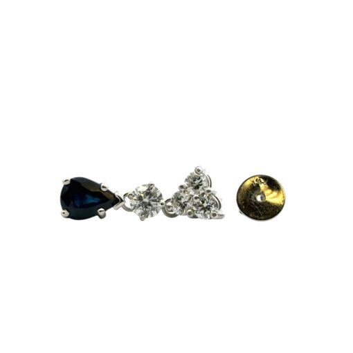 Sapphire Diamond Dangle Earrings
