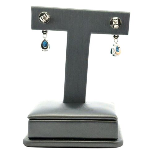 Sapphire Diamond Dangle Earrings
