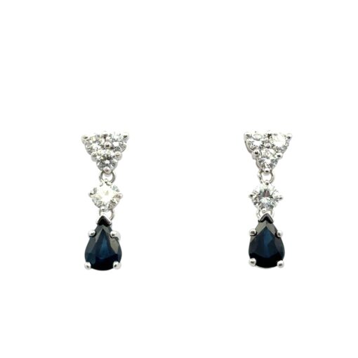 Sapphire Diamond Dangle Earrings