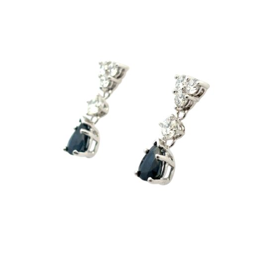 Sapphire Diamond Dangle Earrings