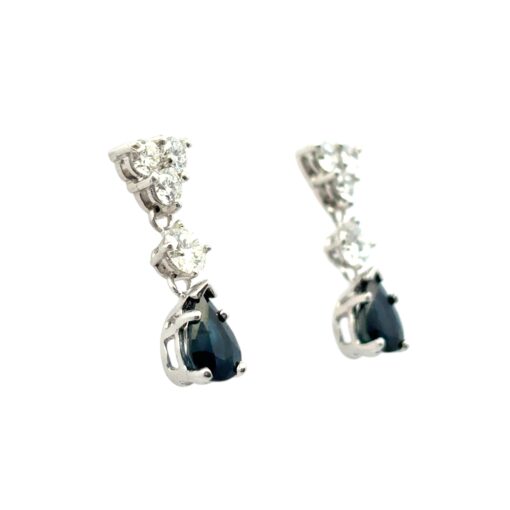 Sapphire Diamond Dangle Earrings