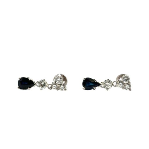 Sapphire Diamond Dangle Earrings