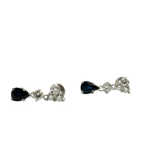 Sapphire Diamond Dangle Earrings