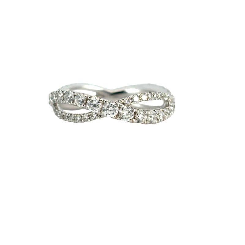 Twisted Diamond Band Ring