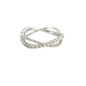 Twisted Diamond Band Ring