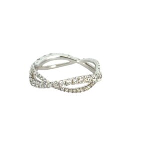 Twisted Diamond Band Ring