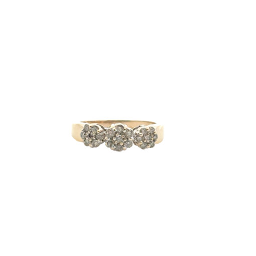 0.32ctw Diamond Flower Ring