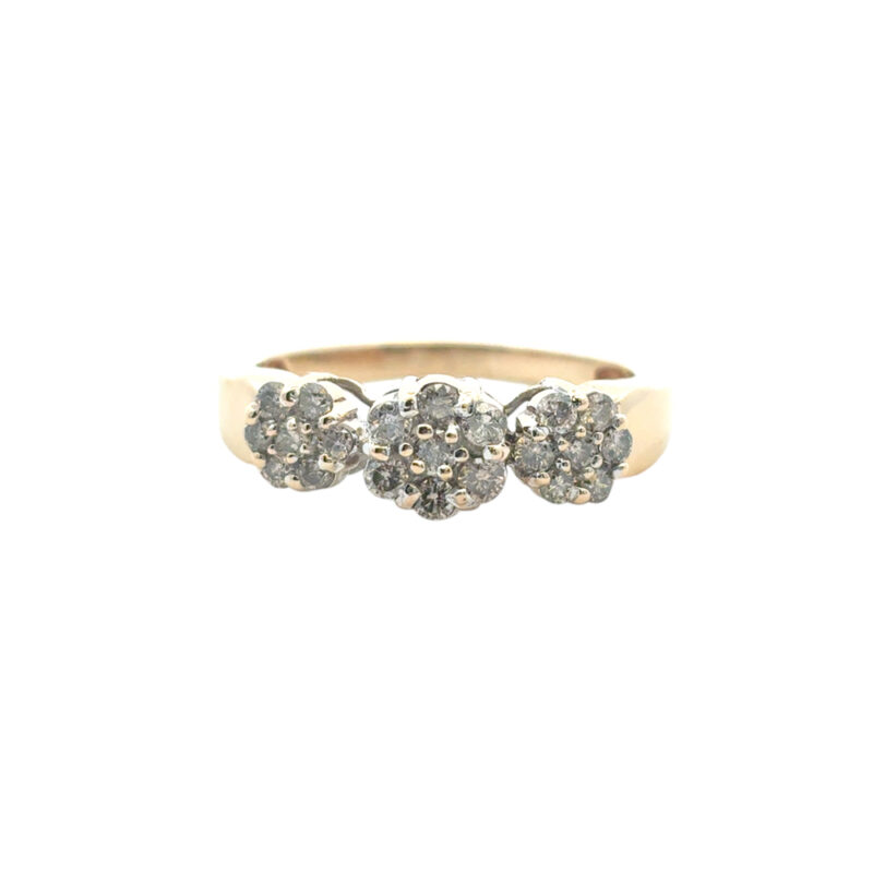 0.32ctw Diamond Flower Ring