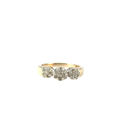 0.32ctw Diamond Flower Ring