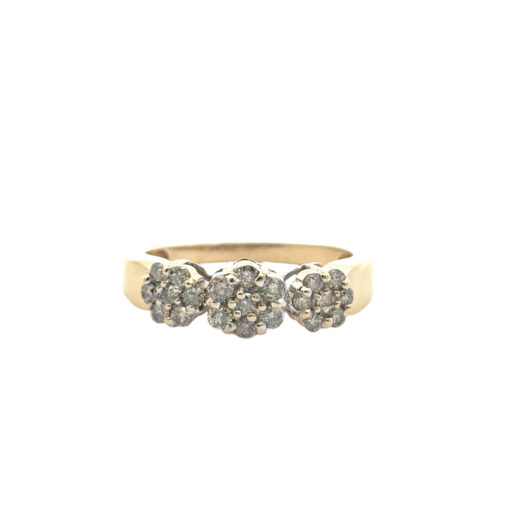 0.32ctw Diamond Flower Ring
