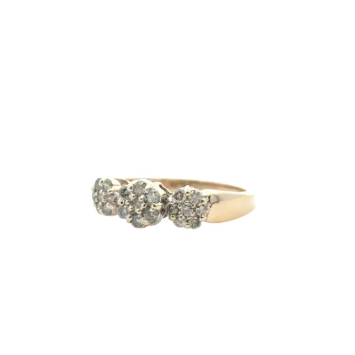 0.32ctw Diamond Flower Ring