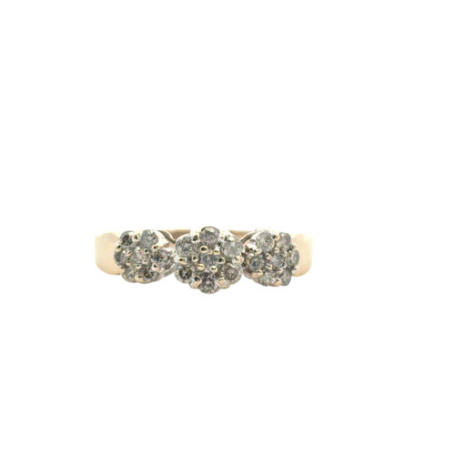 0.32ctw Diamond Flower Ring