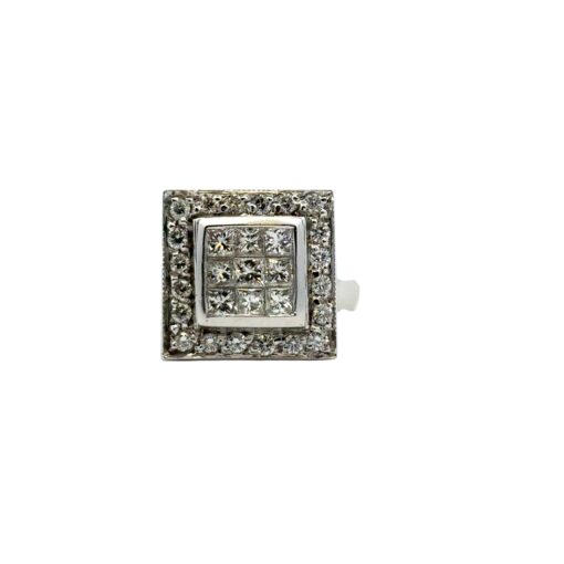 0.73ctw Square Diamond Ring