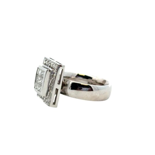0.73ctw Square Diamond Ring